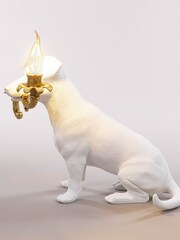 Seletti White Rio The Dog Resin Table Lamp - Image 4 of 6