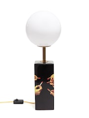 Seletti Black Porcelain Toilet Paper Lipstick Table Lamp - Image 3 of 3