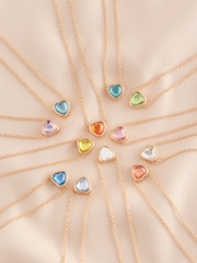 Gold Tone Birthstone Necklace - Image 1 of 13