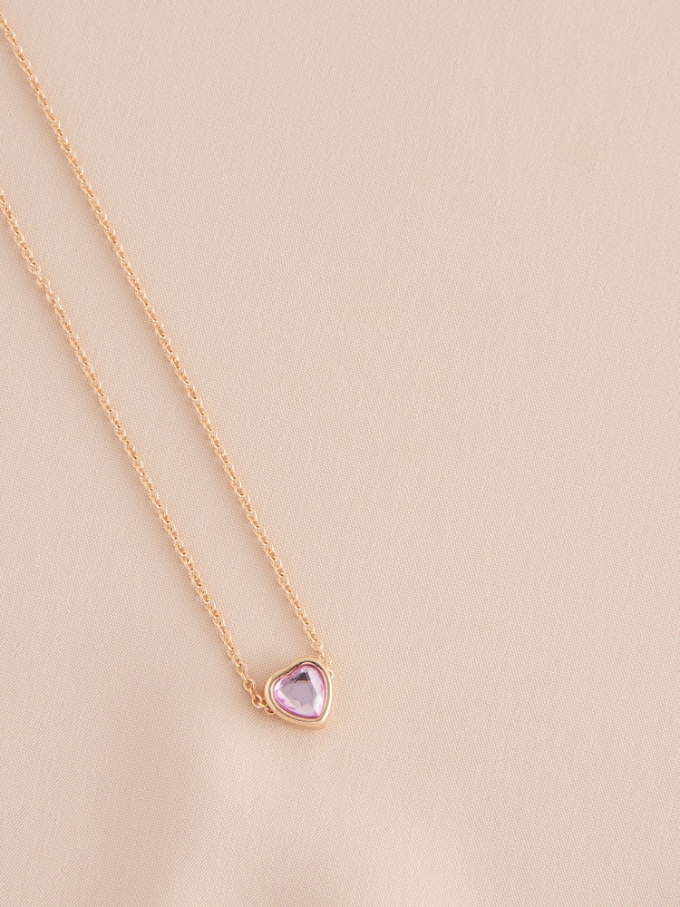 Gold Tone Birthstone Necklace - Image 2 of 13
