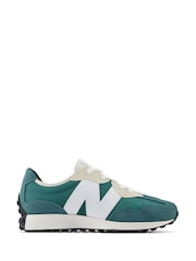 New Balance Green/White Boys 327 Trainers - Image 1 of 8
