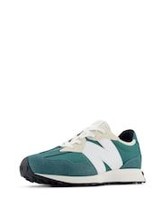 New Balance Green/White Boys 327 Trainers - Image 4 of 8