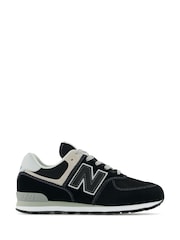 New Balance Black Boys 574 Trainers - Image 1 of 7