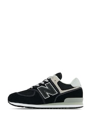 New Balance Black Boys 574 Trainers - Image 2 of 7
