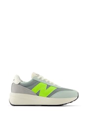 New Balance Green/Grey Boys 370 Trainers - Image 1 of 9
