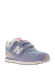 New Balance Blue Boys Hook and Loop 574 Trainers - Image 3 of 7