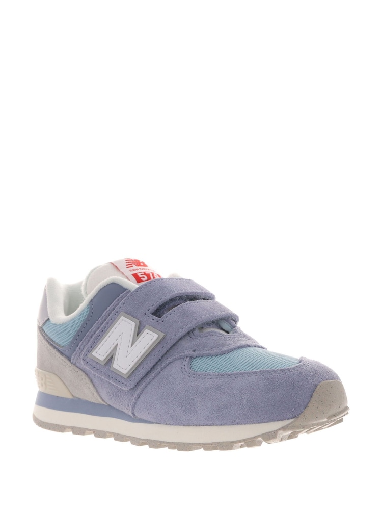 Blauw - New Balance Boys Hook and Loop 574 Trainers - Image 3 of 7