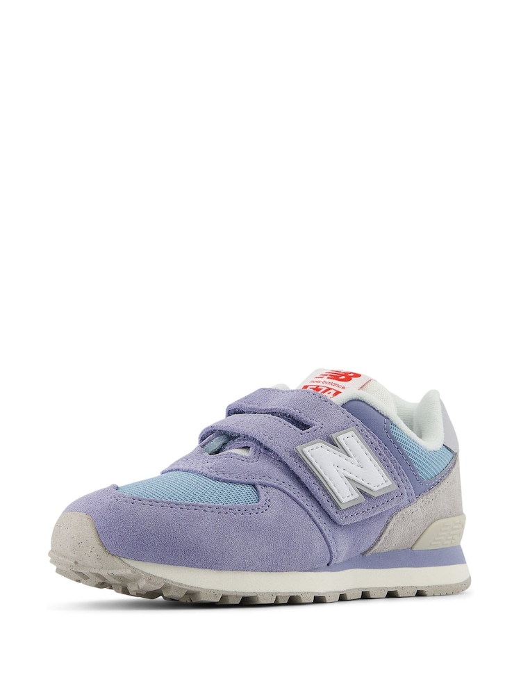 Blauw - New Balance Boys Hook and Loop 574 Trainers - Image 4 of 7