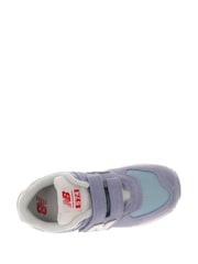 New Balance Blue Boys Hook and Loop 574 Trainers - Image 6 of 7