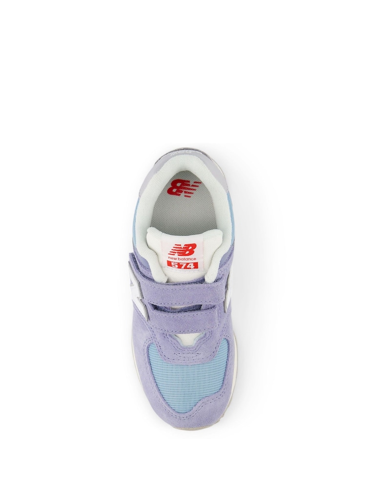 New Balance Blue Boys Hook and Loop 574 Trainers - Image 7 of 7