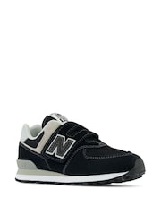 Черный - New Balance Boys Hook and Loop 574 Trainers - Изображение 3 из 6