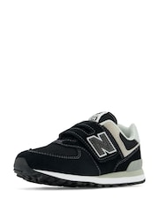 Черный - New Balance Boys Hook and Loop 574 Trainers - Изображение 4 из 6