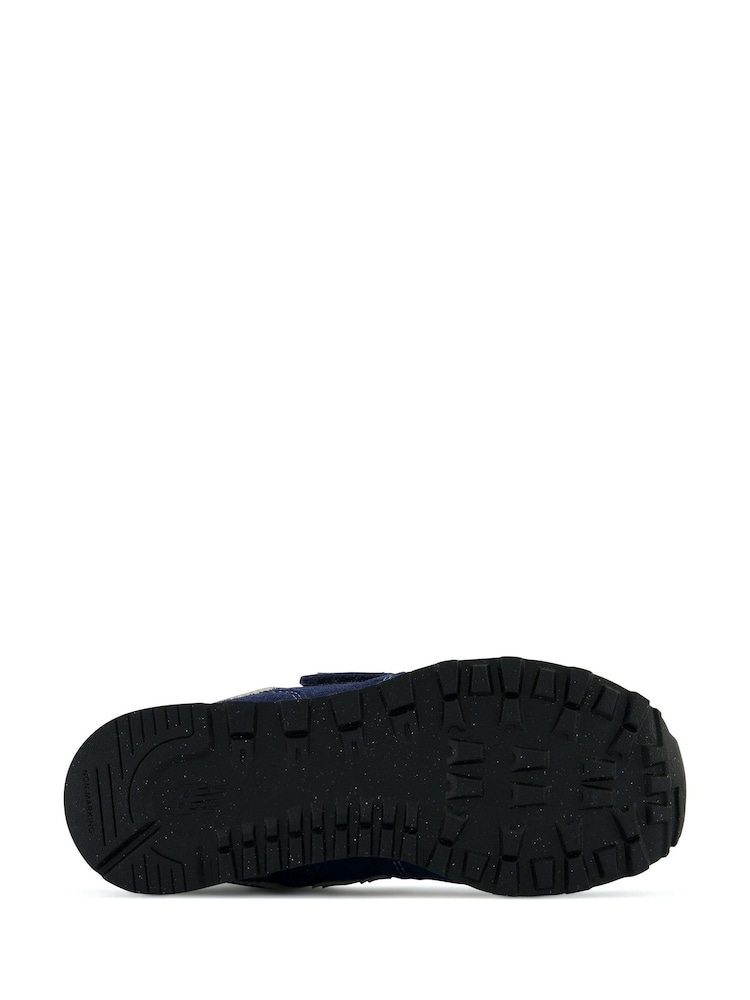 New Balance Navy Boys Hook and Loop 574 Trainers - Image 6 of 6