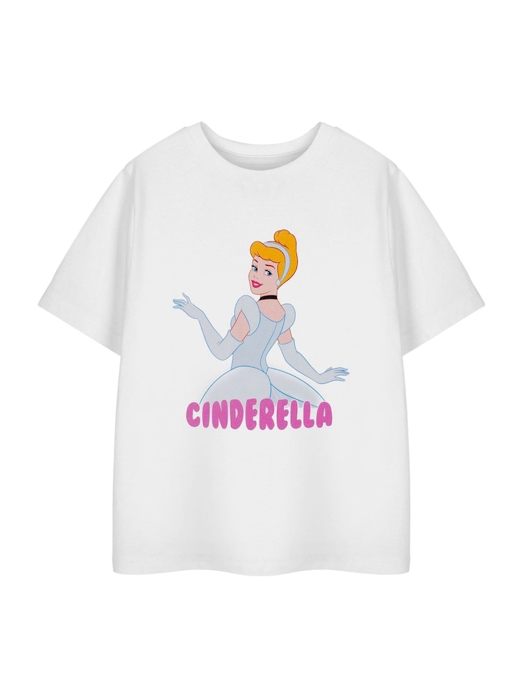 Vanilla Underground White Cinderella Girls Disney Princess Licensed 100% Cotton T-Shirt - Image 1 of 6