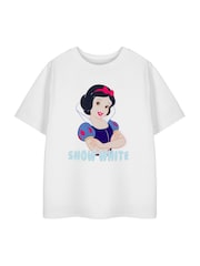 Vanilla Underground White Snow White Girls Disney Princess Licensed 100% Cotton T-Shirt - Image 1 of 4