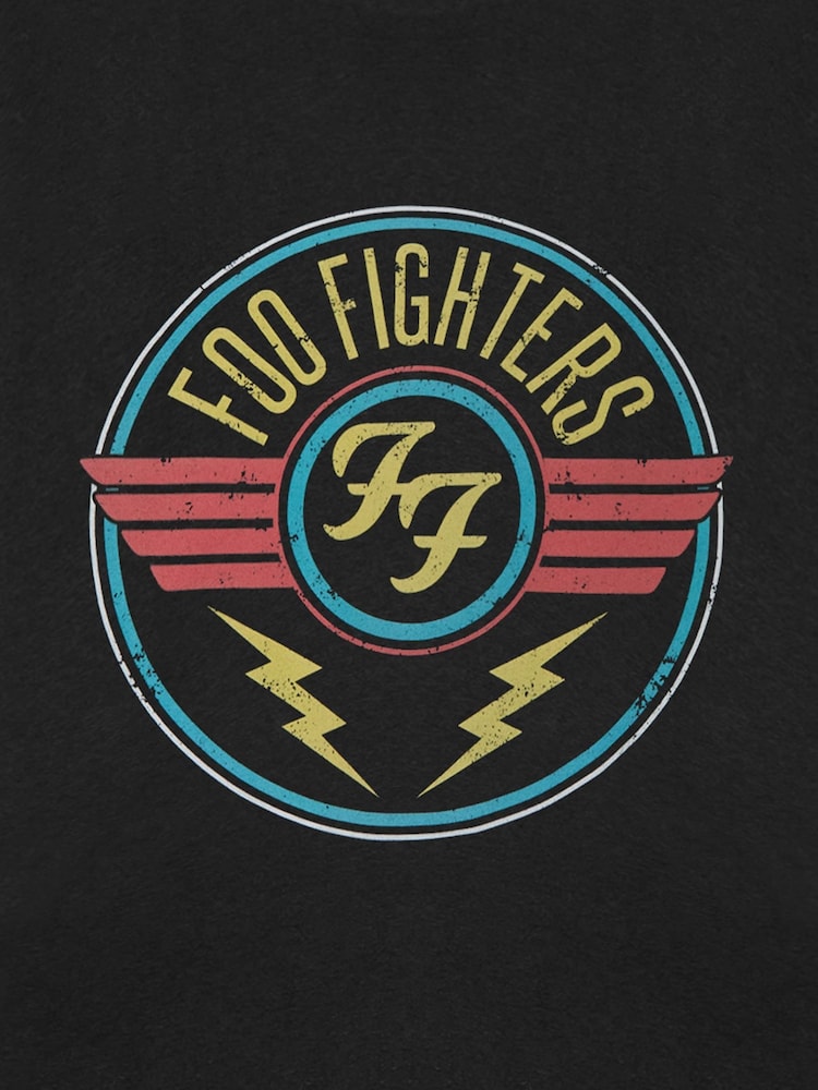 Vanilla Underground Black Mens Foo Fighters Licensed 100% Cotton T-Shirt - Image 4 of 5