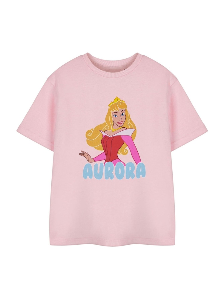 Vanilla Underground Pink Aurora Girls Disney Princess Licensed 100% Cotton T-Shirt - Image 1 of 6