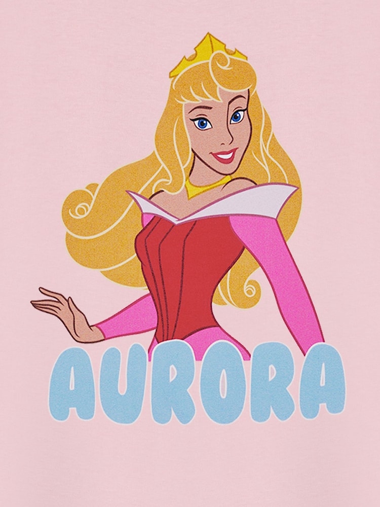 Vanilla Underground Pink Aurora Girls Disney Princess Licensed 100% Cotton T-Shirt - Image 6 of 6