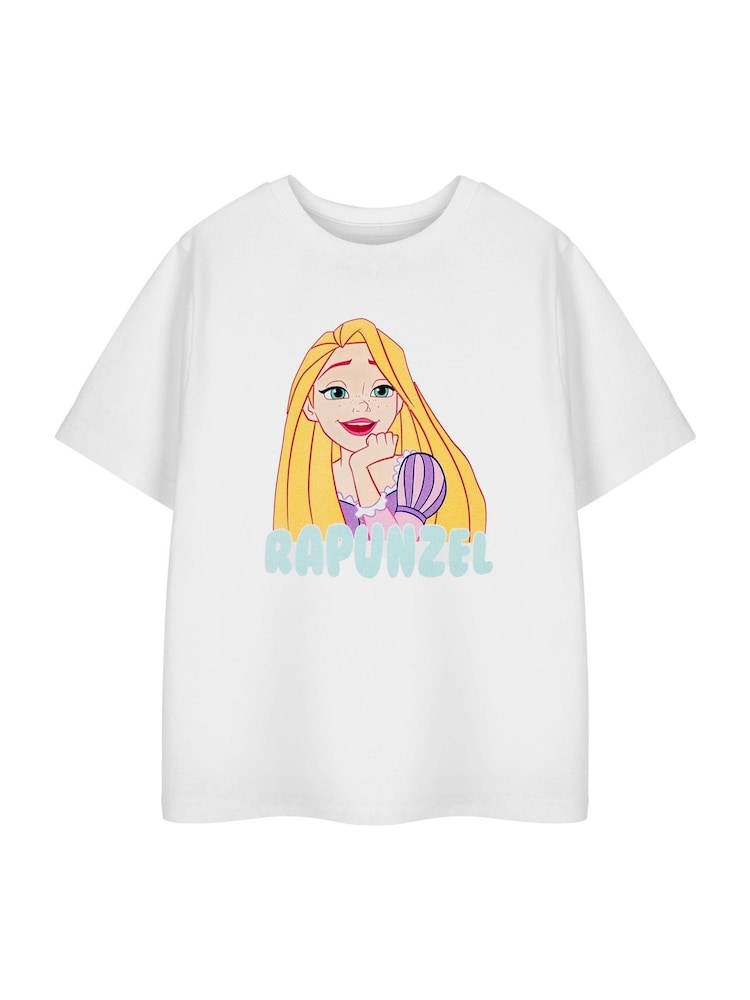 Vanilla Underground White Rapunzel Girls Disney Princess Licensed 100% Cotton T-Shirt - Image 1 of 6