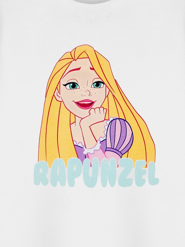 Vanilla Underground White Rapunzel Girls Disney Princess Licensed 100% Cotton T-Shirt - Image 6 of 6