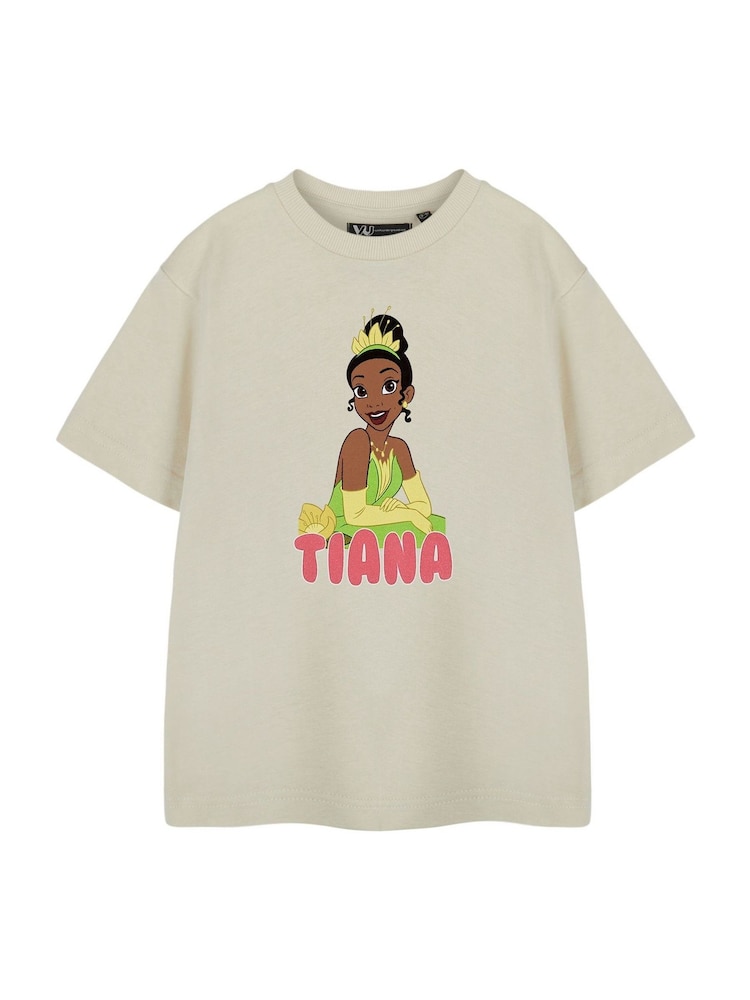 Vanilla Underground Cream Tiana Girls Disney Princess Licensed 100% Cotton T-Shirt - Image 1 of 6
