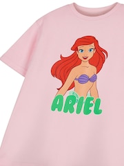 Vanilla Underground Pink Ariel Girls Disney Princess Licensed 100% Cotton T-Shirt - Image 5 of 6