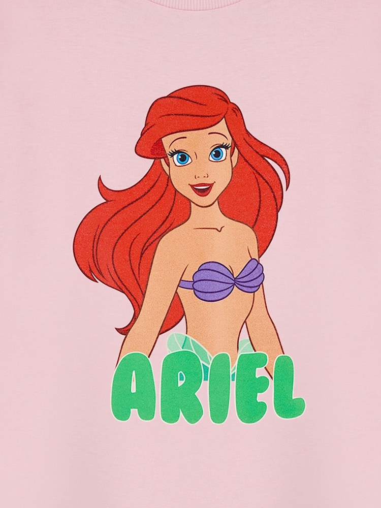 Vanilla Underground Pink Ariel Girls Disney Princess Licensed 100% Cotton T-Shirt - Image 6 of 6
