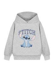 Vanilla Underground Grey Girls Disney Stitch 100% Cotton Licensed Hoodie - Image 1 of 6