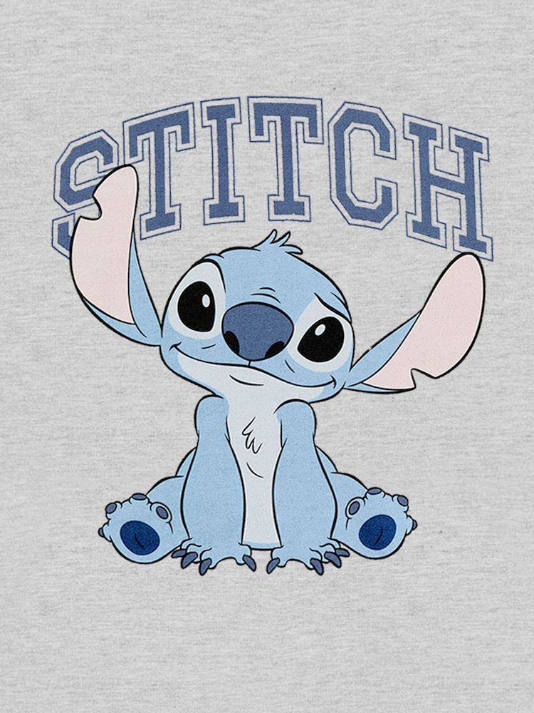 Vanilla Underground Grey Girls Disney Stitch 100% Cotton Licensed Hoodie - Image 6 of 6