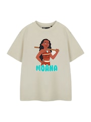 Vanilla Underground Cream Moana Girls Disney Princess Licensed 100% Cotton T-Shirt - Image 1 of 6