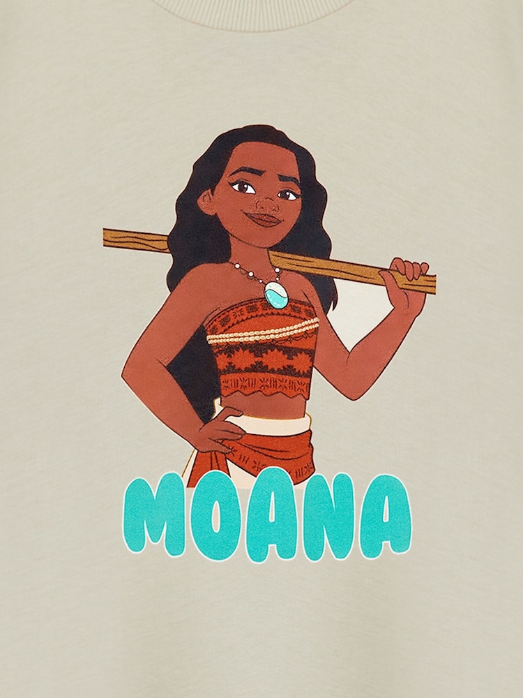 Vanilla Underground Cream Moana Girls Disney Princess Licensed 100% Cotton T-Shirt - Image 6 of 6