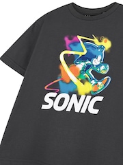 Vanilla Underground Grey Boys Sonic The Hedgehog Licensed 100% Cotton T-Shirt - Image 3 of 6