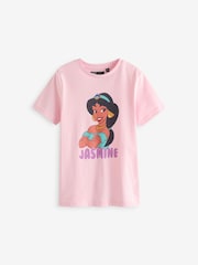 Vanilla Underground Pink Jasmine Girls Disney Princess Licensed 100% Cotton T-Shirt - Image 1 of 6