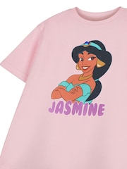 Vanilla Underground Pink Jasmine Girls Disney Princess Licensed 100% Cotton T-Shirt - Image 3 of 6