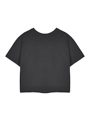 Vanilla Underground Grey Womens Nirvana Licensed Crop 100% Cotton T-Shirt - Image 2 of 6