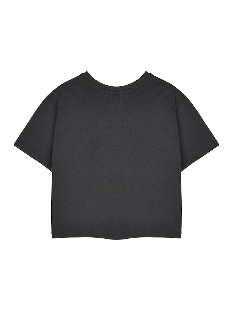 Vanilla Underground Grey Womens Nirvana Licensed Crop 100% Cotton T-Shirt - Image 2 of 6