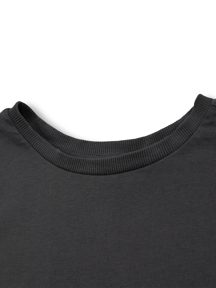 Vanilla Underground Grey Womens Nirvana Licensed Crop 100% Cotton T-Shirt - Image 3 of 6