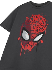 Vanilla Underground Grey Boys Marvel Spiderman Licensed 100% Cotton T-Shirt - Image 5 of 6