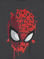 Vanilla Underground Grey Boys Marvel Spiderman Licensed 100% Cotton T-Shirt - Image 6 of 6