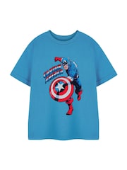 Vanilla Underground Blue Boys 100% Cotton Marvel Licensed T-Shirt - Image 1 of 6