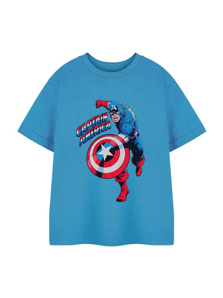 Vanilla Underground Blue Boys 100% Cotton Marvel Licensed T-Shirt - Image 1 of 6