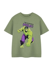 Vanilla Underground Green Boys 100% Cotton Marvel Licensed T-Shirt - Image 1 of 6