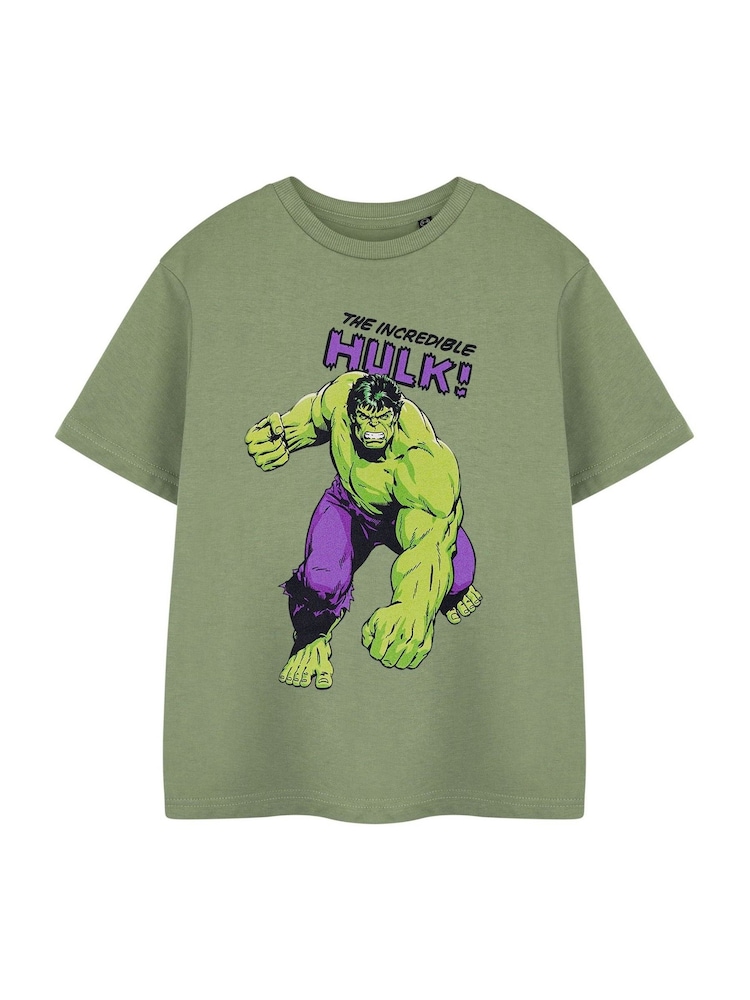Vanilla Underground Green Boys 100% Cotton Marvel Licensed T-Shirt - Image 1 of 6