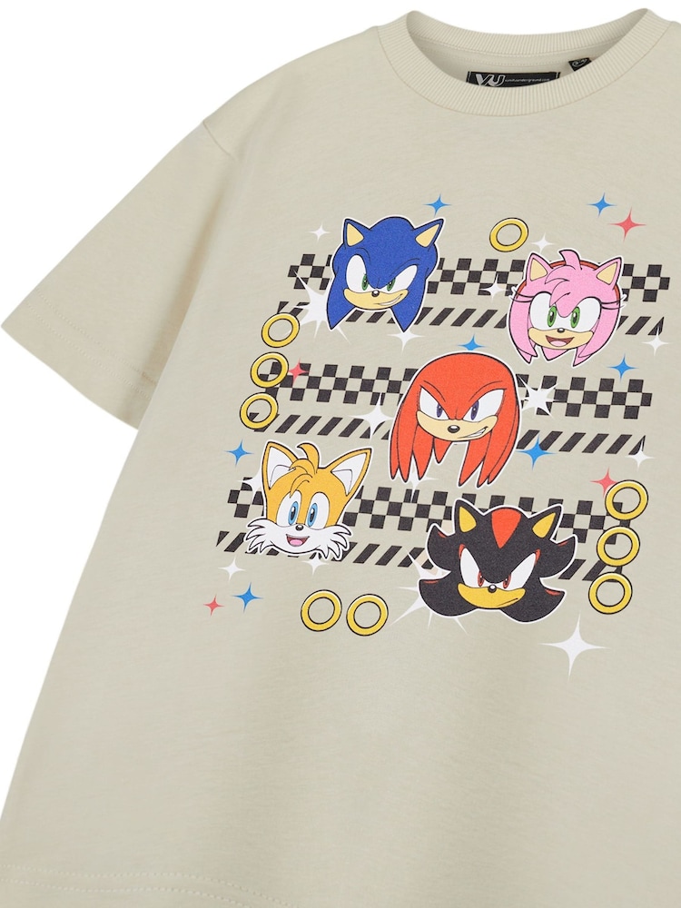Vanilla Underground Cream Boys Sonic The Hedgehog Licensed 100% Cotton T-Shirt - Image 5 of 6