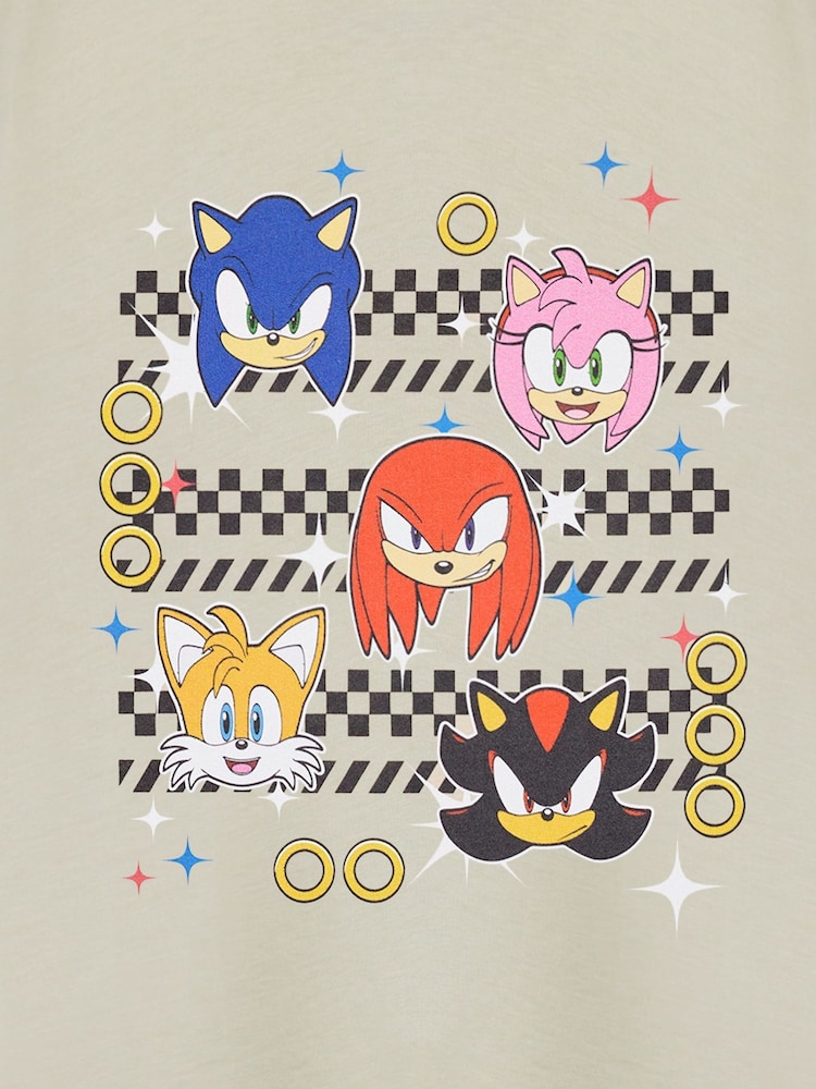 Vanilla Underground Cream Boys Sonic The Hedgehog Licensed 100% Cotton T-Shirt - Image 6 of 6