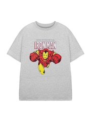 Vanilla Underground Grey Light Boys 100% Cotton Marvel Licensed T-Shirt - Image 1 of 6
