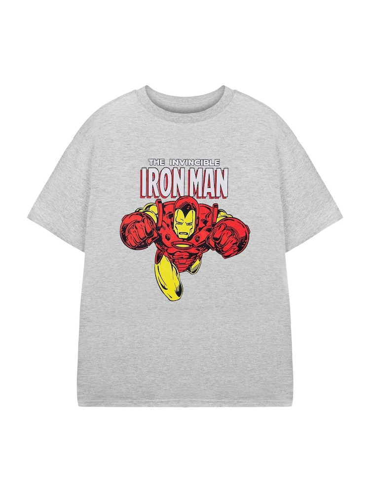Vanilla Underground Grey Light Boys 100% Cotton Marvel Licensed T-Shirt - Image 1 of 6