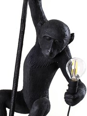 Seletti Black Monkey Ceiling Light with Rope - Image 4 of 5