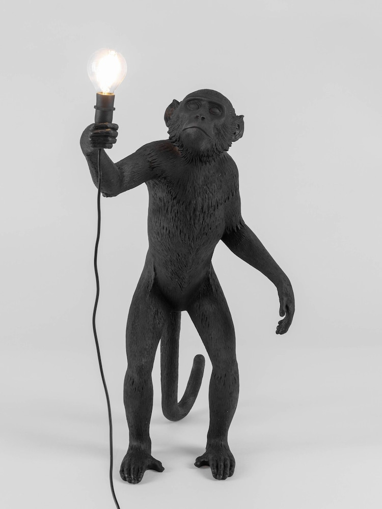 Seletti Black Standing Monkey Table Lamp - Image 2 of 6