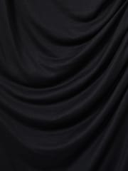 Reiss Charcoal Beaux Modal Blend Ruched Midi Dress - Image 5 of 5